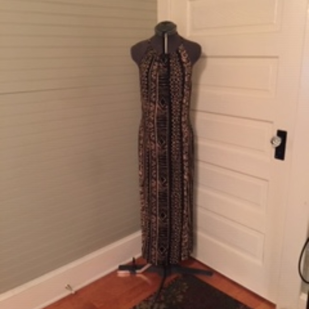 Vintage California Gold Rush Halter Dress, Size 8